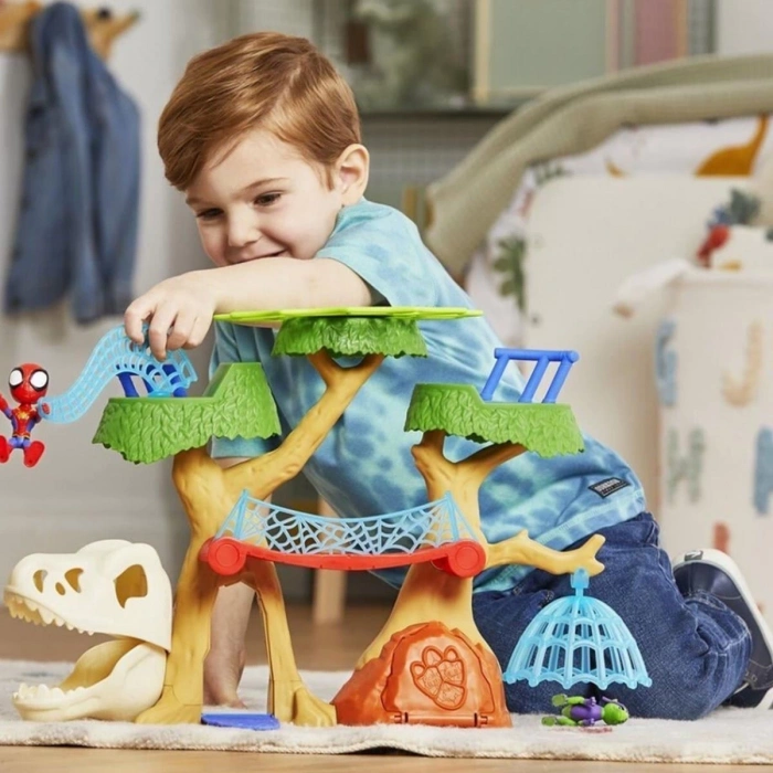 ÇOK SATAN F9477 Spidey ve İnanılmaz Arkadaşları - Dino Webs Ağaç Evi Set