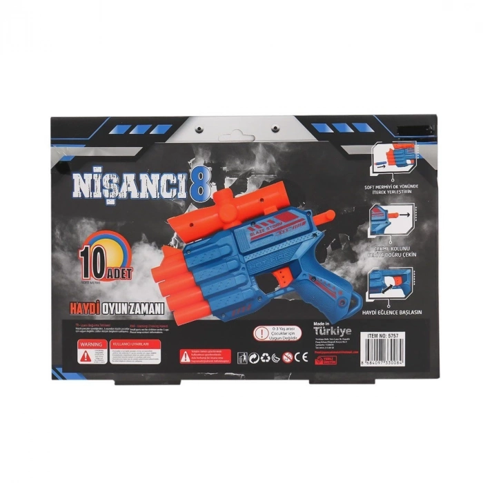 ÇOK SATAN FAB 5757 4 Ağızlı Dart Atıcı Silah -Prestij Oyuncak