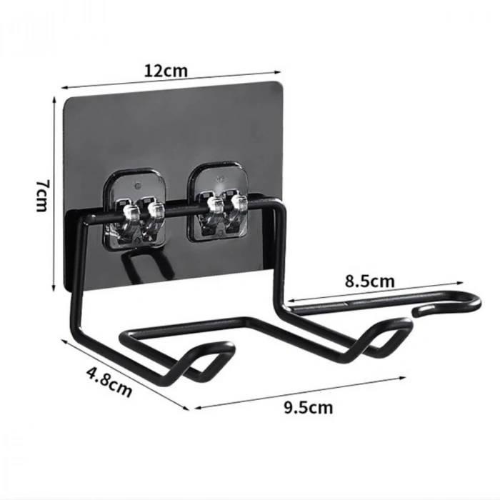 ÇOK SATAN Fön Makine Askısı Siyah Yapışkanlı Fön Makine Tutucu