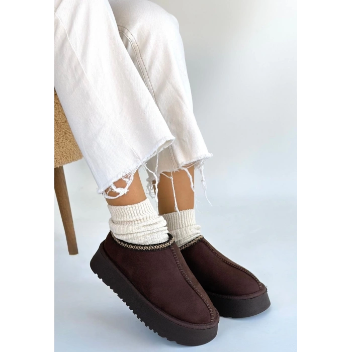 ÇOK SATAN Foyk Kahverengi Süet Bot