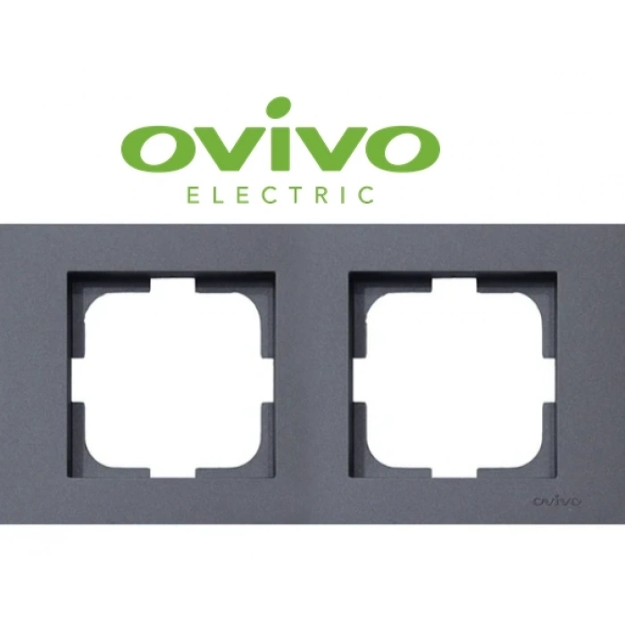 ÇOK SATAN Füme İkili Çerçeve Grano - Priz ve Anahtar İçin Uyumlu Çerçeve