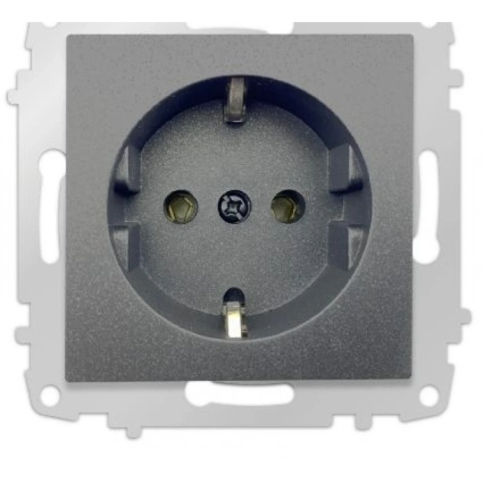 ÇOK SATAN Füme Topraklı Priz Çerçevesiz - Priz ve Anahtar İçin Uyumlu Çerçeve