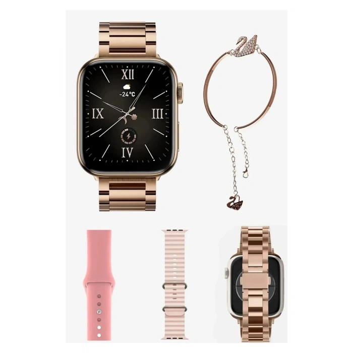 ÇOK SATAN G9 Mini Gold Yetişkin 41MM Kadın Akıllı Saat