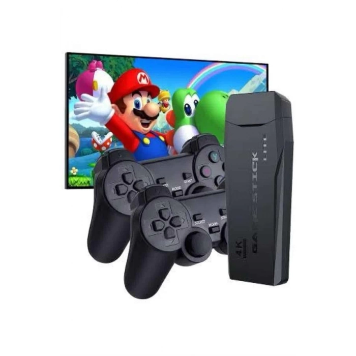 ÇOK SATAN Game Stick El Atarisi 2.4g Kablosuz Çift Kol Oyunlar 4k Game Stick 3500 Oyunlu Atari Uyumlu