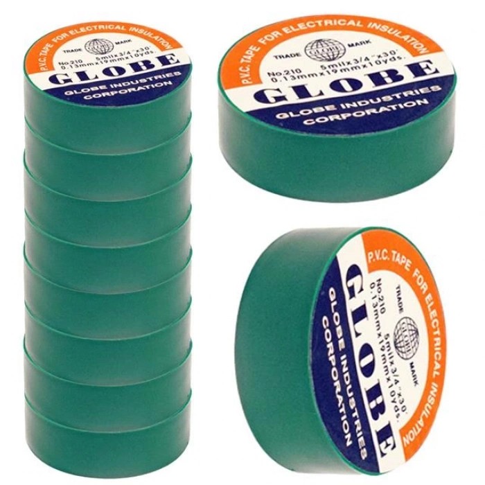 ÇOK SATAN Globe 0.13mmx19mm İzole Bant 10lu Yeşil