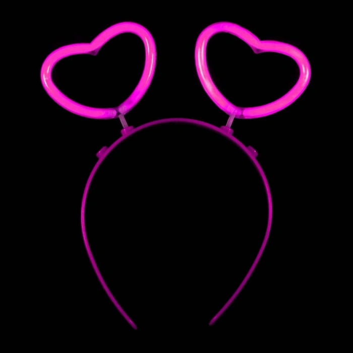 ÇOK SATAN Glow Karanlıkta Yanan Fosforlu Kalp Taç 12 Adet