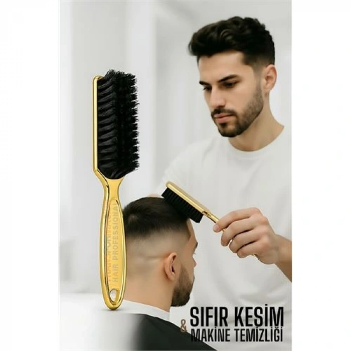 Gold Fade Fırça – Berberler İçin Sıfır Kesim ve Makine Temizleme Fırçası