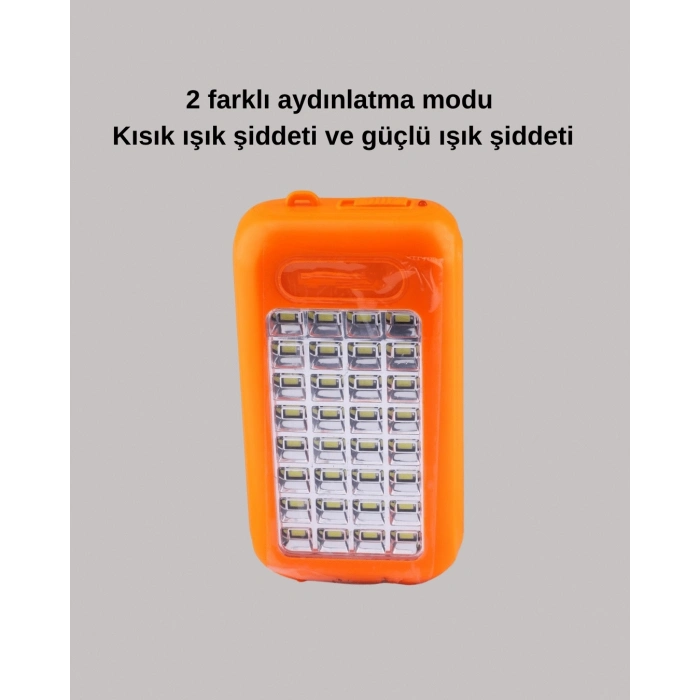 ÇOK SATAN Gold Silver GS-875 Outdoor Powerbank & Işıldak – Güneş Paneli, 32 LED, 10000 mAh, Çift Çıkış