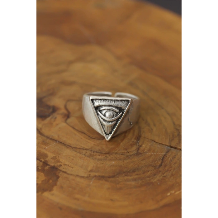 ÇOK SATAN Göz Detay Metal Ayarlanabilir Erkek Yüzük