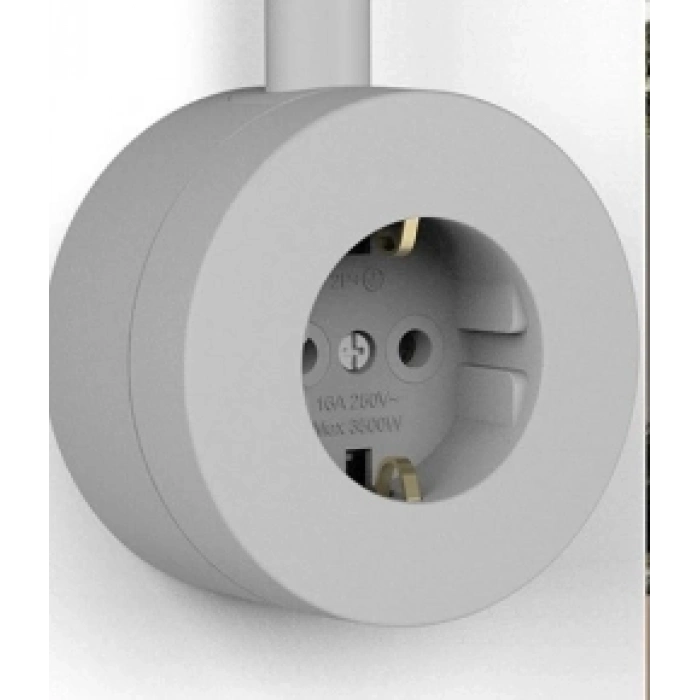 ÇOK SATAN Gri Topraklı Priz Sıva Üstü