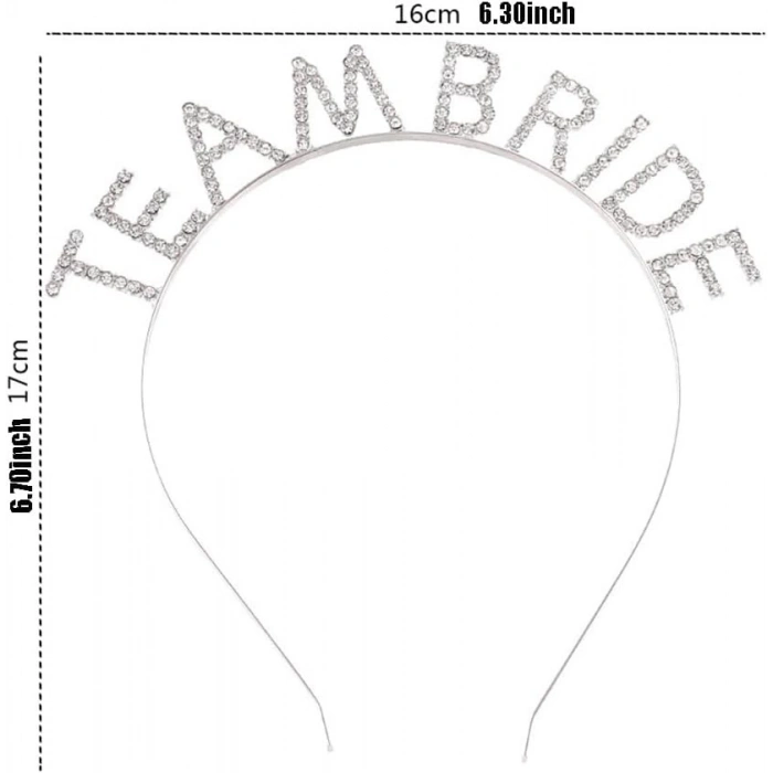 ÇOK SATAN Gümüş Kaplama Kristal Taşlı Team Bride Taç 16x17 cm