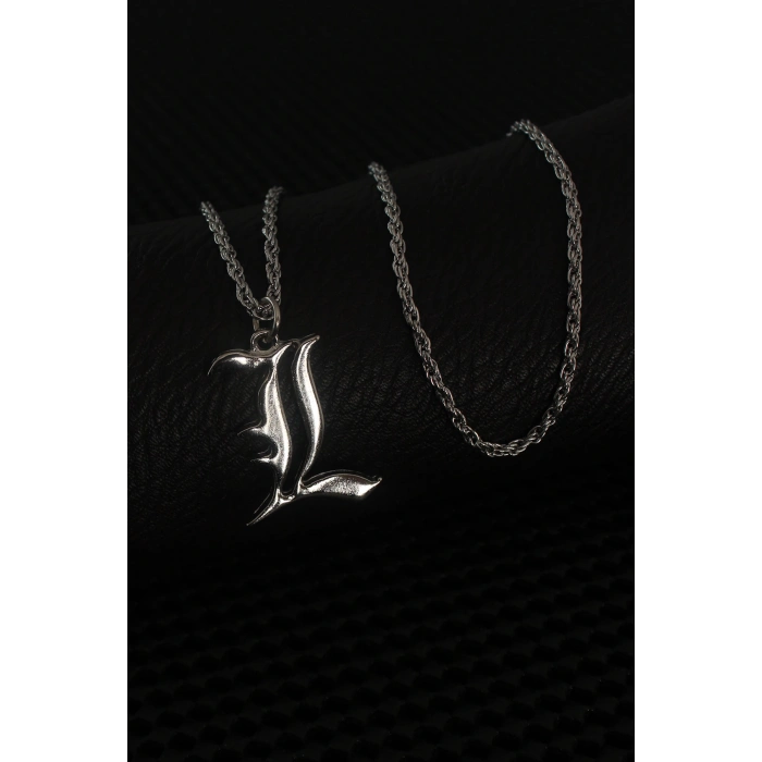 ÇOK SATAN Gümüş Renk L Harf Erkek Kolye