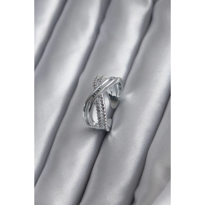 ÇOK SATAN Gümüş Renk Zirkon Taşlı Kadın Yüzük