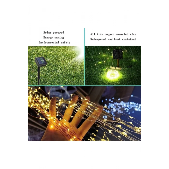 ÇOK SATAN Güneş Enerjili 200 Led Dış Mekan Aydınlatma Şeridi