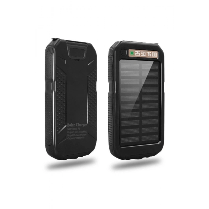 ÇOK SATAN Güneş Enerjili Işıklı Solar Taşınabilir Usb Girişli Şarj Cihazı Powerbank 15000 Mah