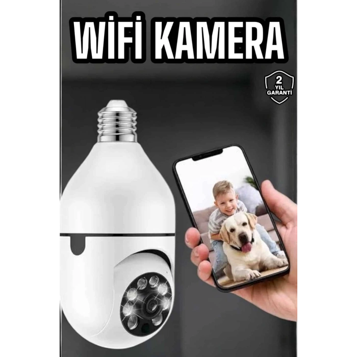 ÇOK SATAN Güvenlik Kamerası Wifi Kamera Duylu Ev Kamerası Wifi Bağlantılı Dönebilen