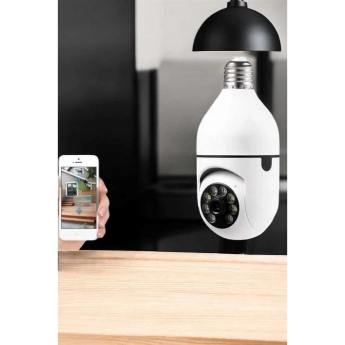 ÇOK SATAN Güvenlik Kamerası Wifi Kamera Duylu Ev Kamerası Wifi Bağlantılı Dönebilen