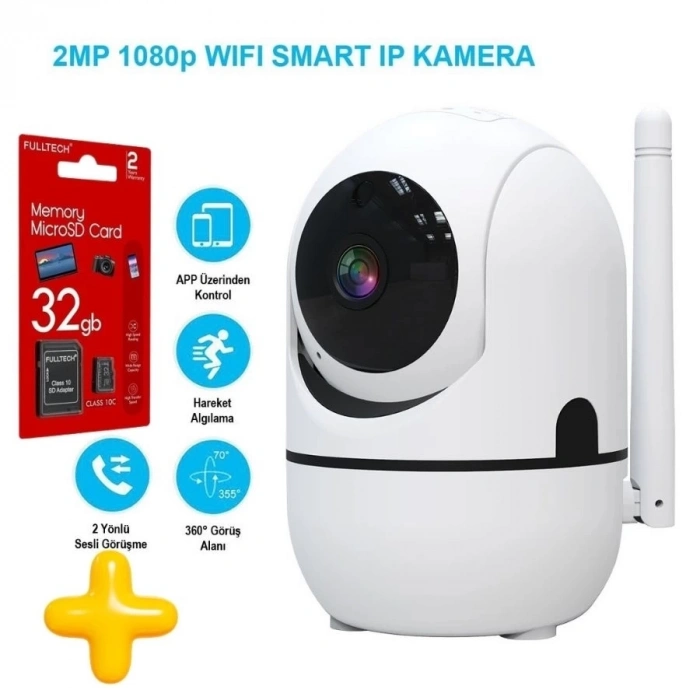 ÇOK SATAN Hafıza Kartlı Wifi Akıllı Kamera Hareket Algılamalı Gece Görüşlü Bebek Kamera