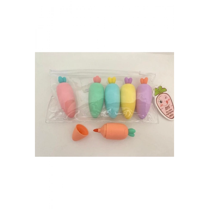 ÇOK SATAN Havuç Tasarımlı Fosforlu Kalem Seti