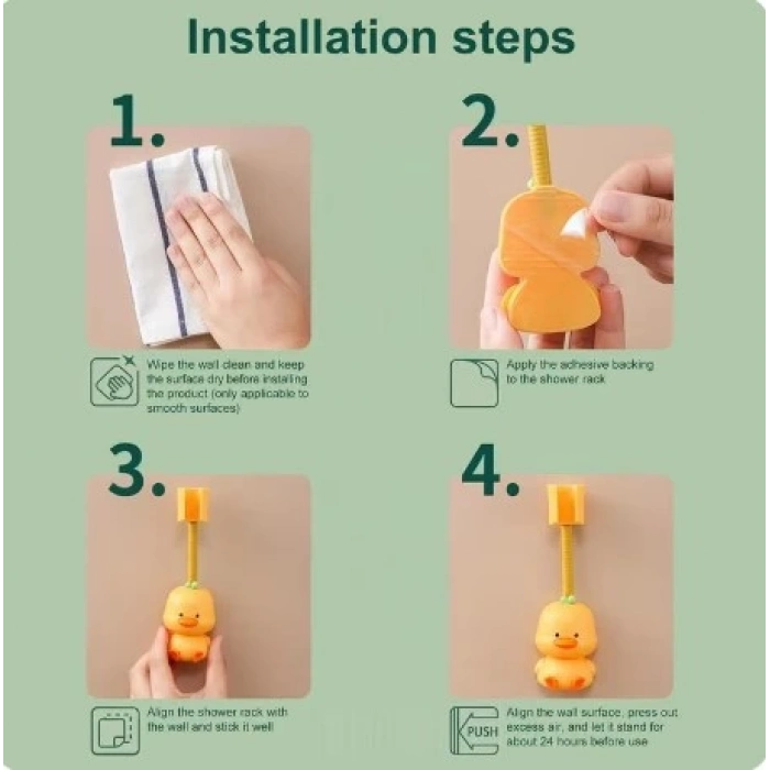 ÇOK SATAN Hayvan Figürlü Duş Başlığı Tutucu