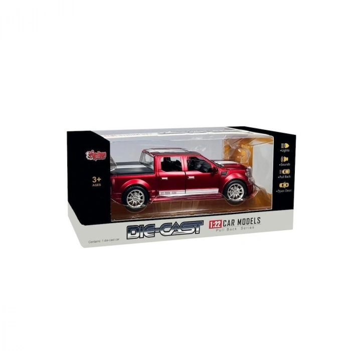 ÇOK SATAN HCL-903 Çek Bırak 1:22 Sesli Ve Işıklı Arazi Metal Pikap -Vardem Oyuncak