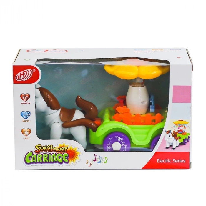 ÇOK SATAN HD9009A Sesli ve Işıklı  Ay Çiçeği Atlı Fayton