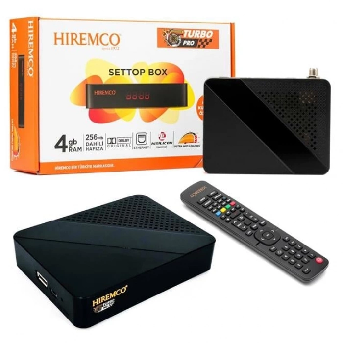 ÇOK SATAN Hiremco Turbo Pro Dahili Wifi Full Hd Mini Uydu Alıcısı Linux Tabanlı 4gb Ram Dahili Hafıza