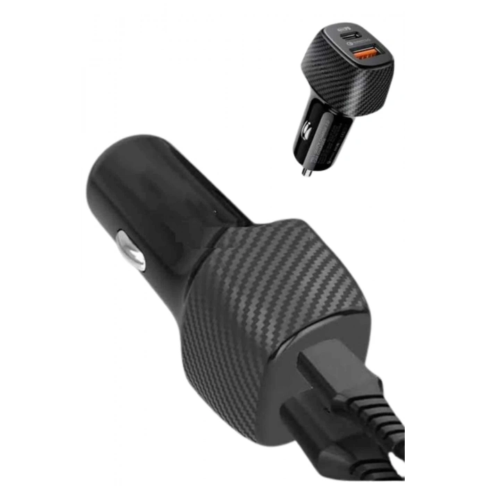 ÇOK SATAN Hızlı Oto Şarj Cihazı 38W Çift Girişli HIzlı Şarj Oto Çakmaklık Type-C