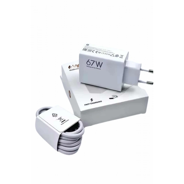 ÇOK SATAN Hızlı Şarj Aleti Adaptörü Kablo Seti 67W Uzun Ömürlü Beyaz