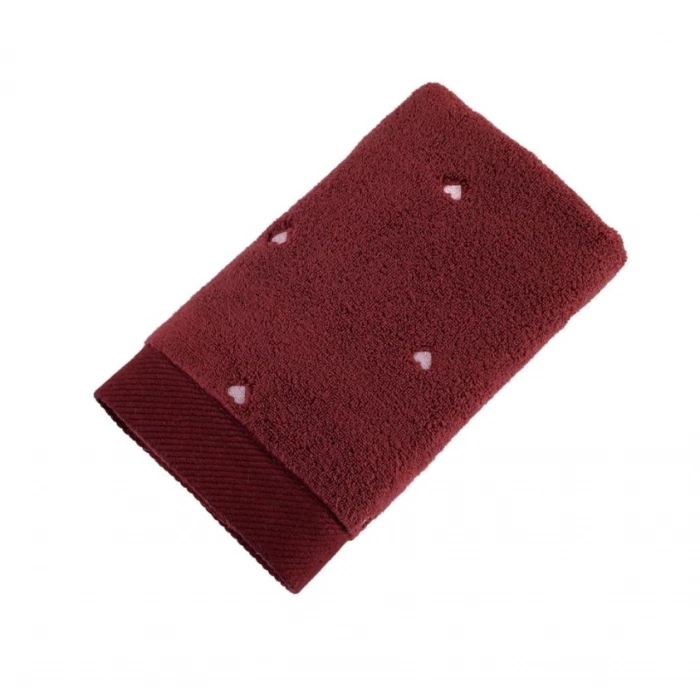 ÇOK SATAN Hobby Lubow Love Fuşya Pudra Nakışlı 50x90 6lı Havlu Seti