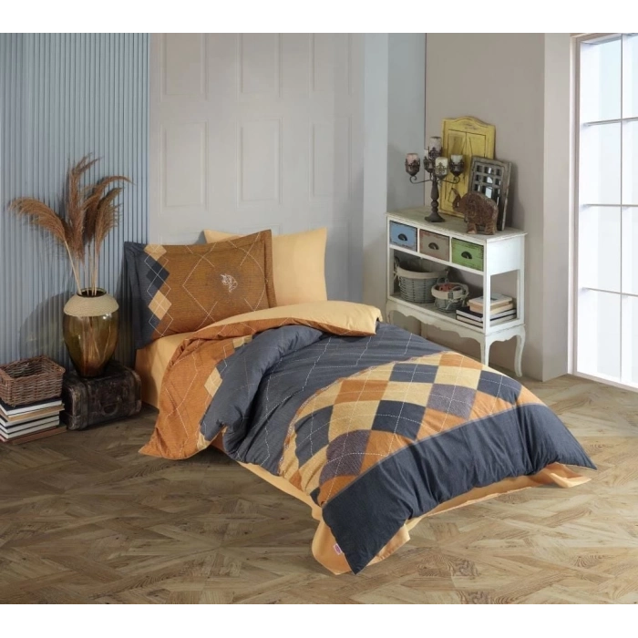 ÇOK SATAN Hobby Tek Kişilik Poplin Nevresim Takımı Carilla Sarı