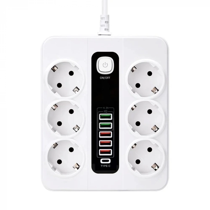 ÇOK SATAN Hp-h04 3000w 10amper 6’lı 2metre Uzatma Kablolu Çoklu Termal Akım Priz