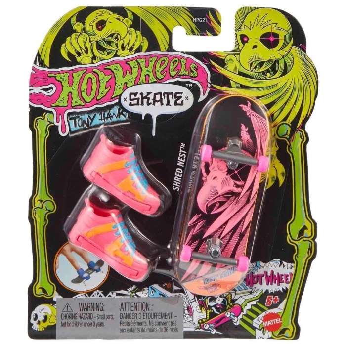 ÇOK SATAN HPG21 Hot Wheels Skate Neon Temalı Parmak Kaykay ve Ayakkabı Paketleri