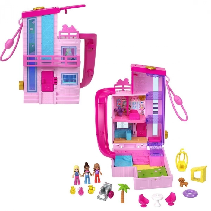 ÇOK SATAN HWP11 Polly Pocket Barbienin Evi Temalı Mikro Oyun Seti