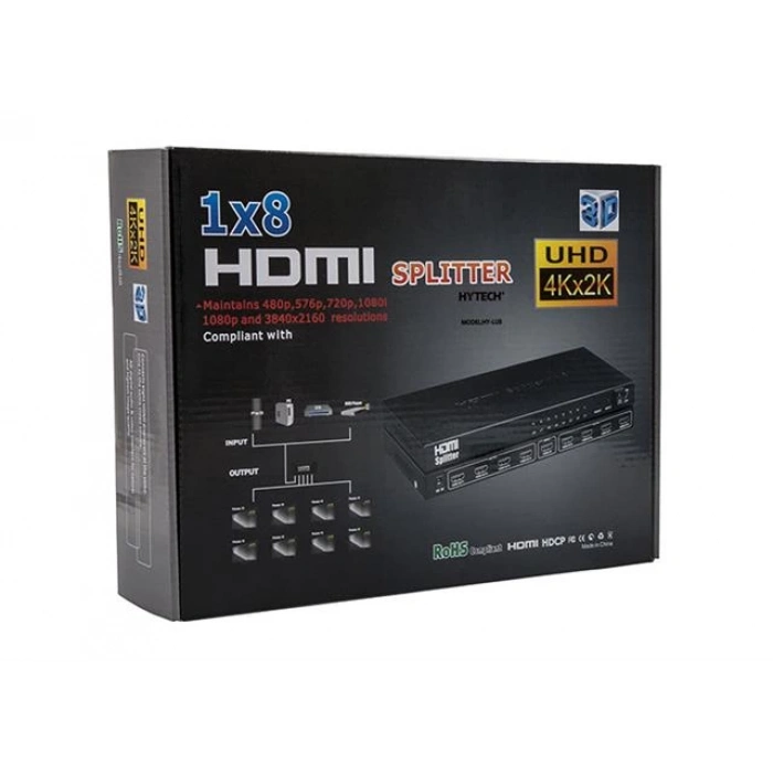 ÇOK SATAN Hytech 8 Port 4k X 2k Hdmi Splitter Dağıtıcı Hy-lu8