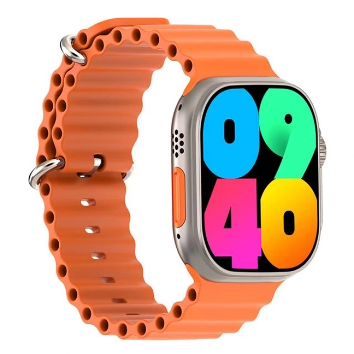 ÇOK SATAN Hytech W69 Watch Ios Ve Android Uyumlu Mactive 2.05 İnç Geniş Ekranlı Turuncu Akıllı Saat