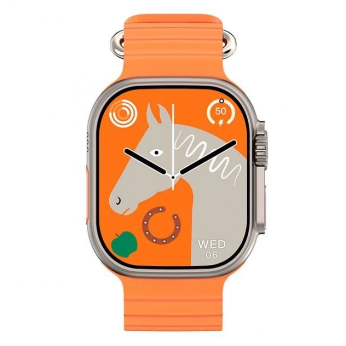 ÇOK SATAN Hytech W69 Watch Ios Ve Android Uyumlu Mactive 2.05 İnç Geniş Ekranlı Turuncu Akıllı Saat