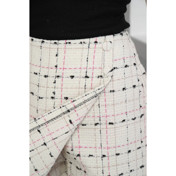 ÇOK SATAN İki düğmeli şort etek beyaz h26414