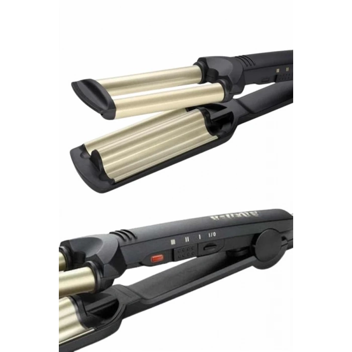 ÇOK SATAN İkili Wag Maşa Saç Şekillendirici Seramik Kaplama Isı Ayarlı