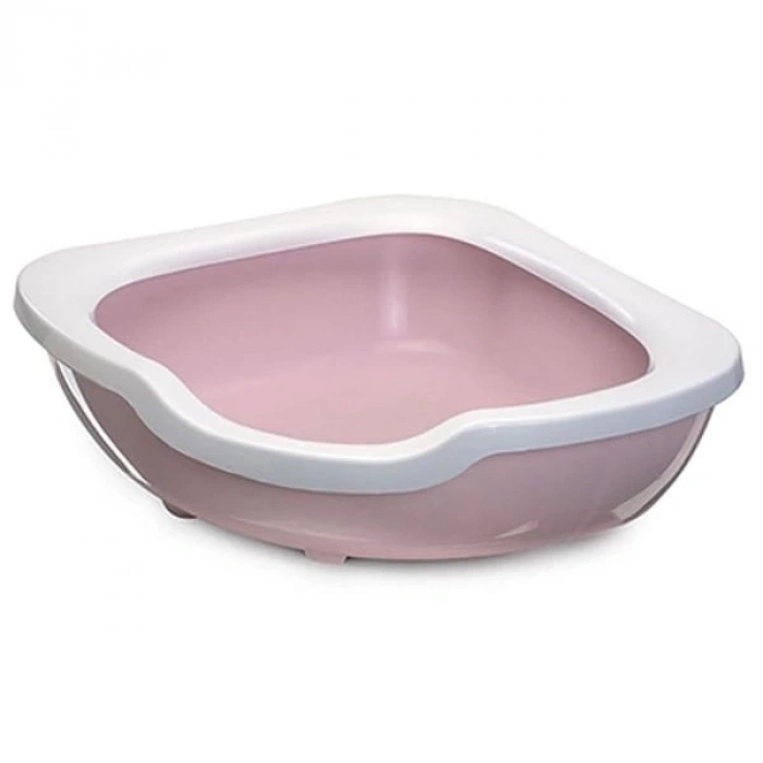 ÇOK SATAN İmac Fred Köşe Açık Kedi Tuvaleti Pembe 50x65x15.5 Cm