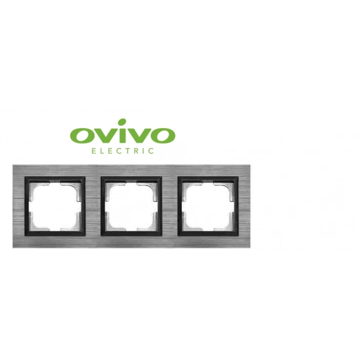 ÇOK SATAN İnox Üçlü Çerçeve Quantum - Priz ve Anahtar İçin Uyumlu Çerçeve