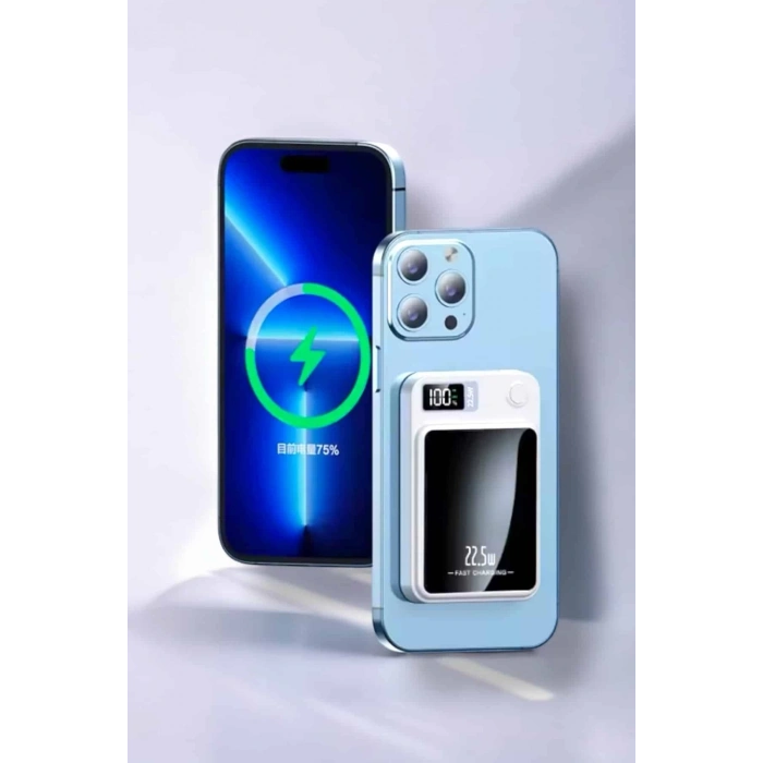 ÇOK SATAN iOS Uyumlu 22.5W Hızlı Şarj Magsafe Powerbank Dijital Göstergeli 10.000 mAh