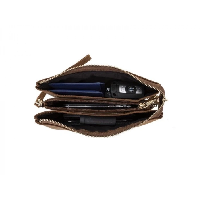 ÇOK SATAN Jaya Portföy Deri Kadın Çantası G2 Kahverengi