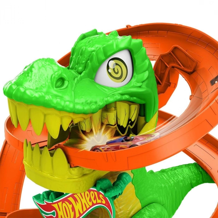 ÇOK SATAN JBM73 Hot Wheels T-Rex ve İtfaiye İstasyonu Oyun Seti