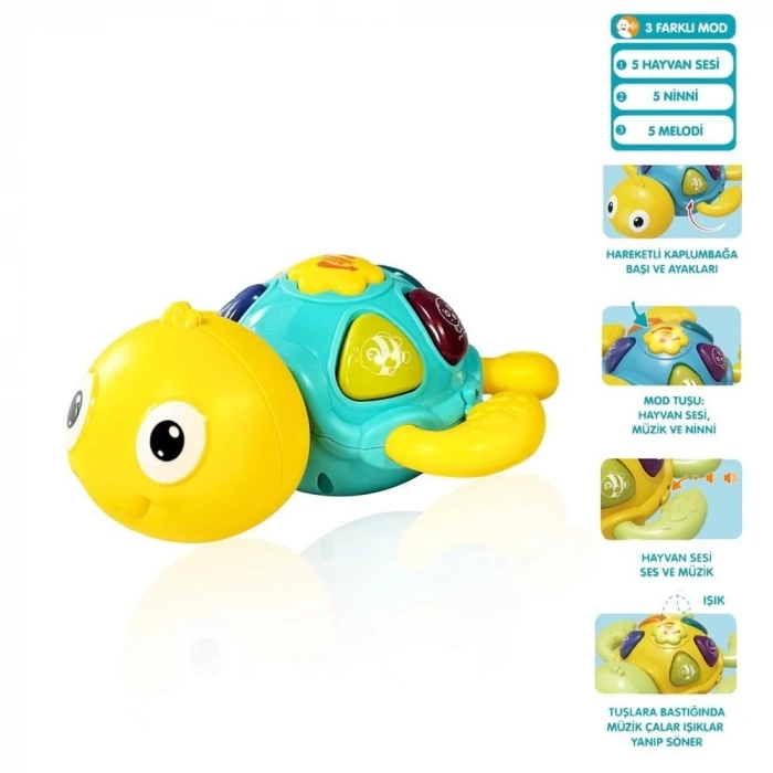 ÇOK SATAN JLG-855-100A IŞIKLI VE MÜZİKLİ KAPLUMBAĞA -VRD