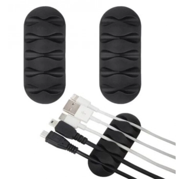 ÇOK SATAN Kablo Tutucu 5 Kanallı 3lü Siyah