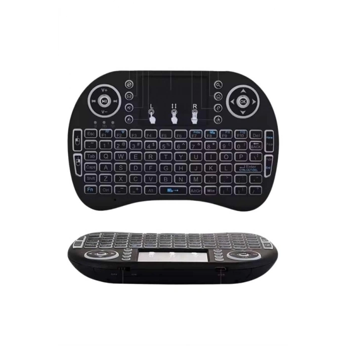 ÇOK SATAN Kablosuz Türkçe Q Klavye RGB Işıklı Televizyon Ps3 Dokunmatik Mouse