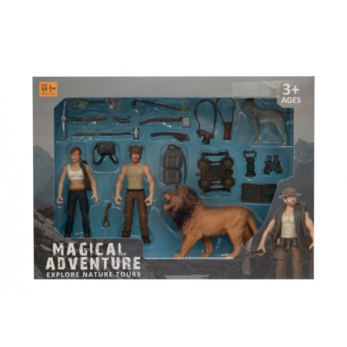 ÇOK SATAN Kadın Erkek Figürlü Aslanlı ve Aksesuarlı Oyun Seti