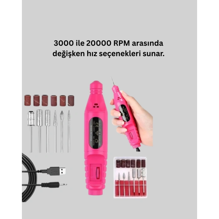 ÇOK SATAN Kalem Tipi Sessiz Manikür Pedikür Cihazı