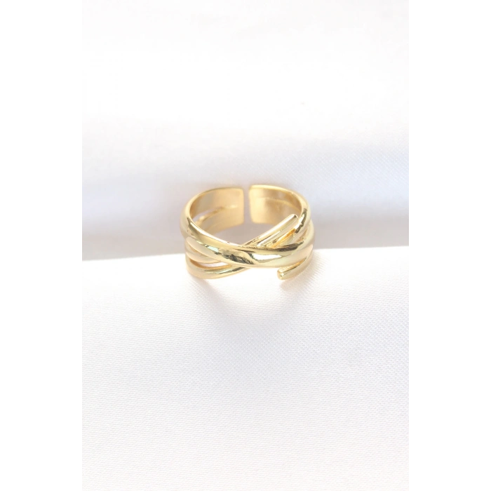 ÇOK SATAN Kalın Gold Renk Ayarlanabilir Yüzük